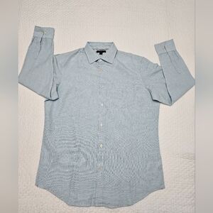 Banana Republic Clasic Long Sleeves Shirt  16-161/2  L Color blue, white stripes